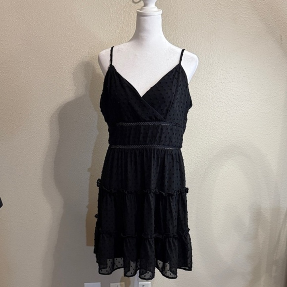 Altar'd State Black Polka Dot Mini Dress